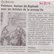 Peinture. Autour de Raphaël avec les artistes de la presqu’île – Le Télégramme – 30 août 2017