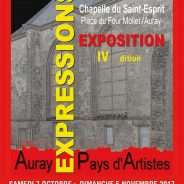 Exposition à Auray à la chapelle du Saint Esprit du 7 octobre au 5 novembre 2017