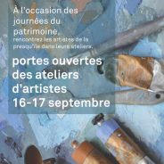 Journées portes ouvertes des ateliers d’artistes les 16 et 17 septembre 2017